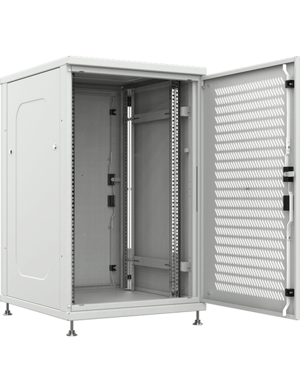 Шкаф телекоммуникационный напольный ШТНП-22U-600-600-П2П-RAL7035, изображение 2 Шкаф телекоммуникационный напольный ШТНП-22U-600-600-П2П-RAL7035, изображение 2
