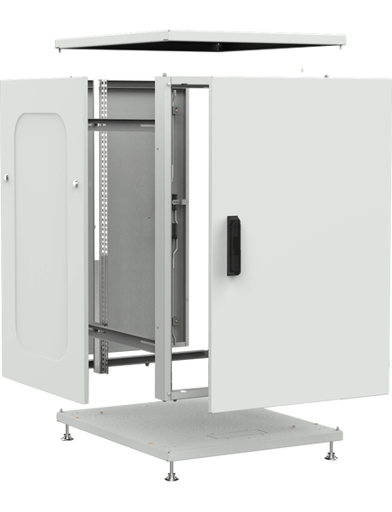 Шкаф телекоммуникационный напольный ШТНП-22U-600-800-М-RAL7035, изображение 3 Шкаф телекоммуникационный напольный ШТНП-22U-600-800-М-RAL7035, изображение 3