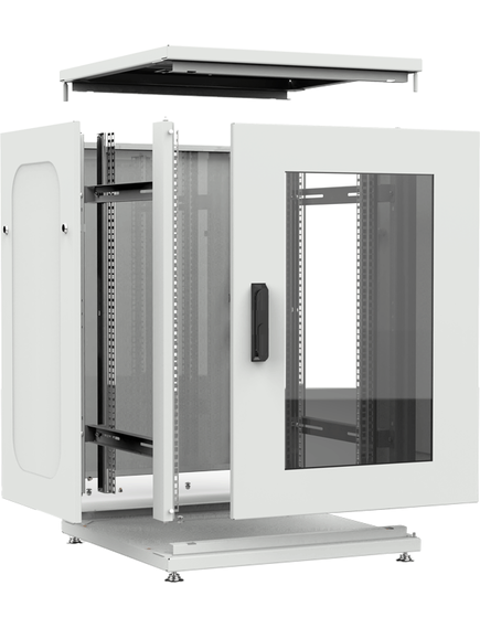 Шкаф телекоммуникационный напольный ШТНП-27U-600-600-С-RAL7035, изображение 3