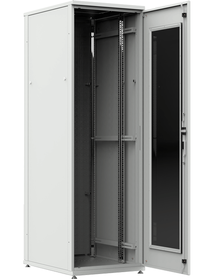 Шкаф телекоммуникационный напольный ШТНП-47U-600-600-СМ-RAL7035, изображение 2 Шкаф телекоммуникационный напольный ШТНП-47U-600-600-СМ-RAL7035, изображение 2