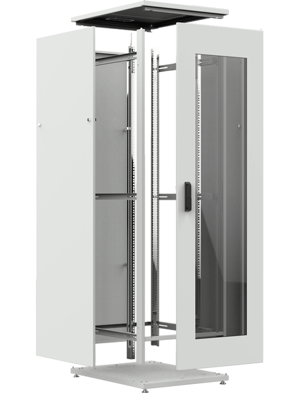 Шкаф телекоммуникационный напольный ШТНП-42U-600-800-С-RAL7035, изображение 3 Шкаф телекоммуникационный напольный ШТНП-42U-600-800-С-RAL7035, изображение 3