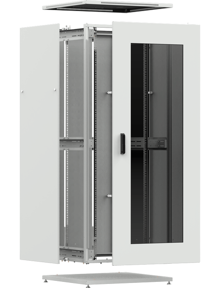 Шкаф телекоммуникационный напольный ШТНП-42U-800-1000-СМ-RAL7035, изображение 3 Шкаф телекоммуникационный напольный ШТНП-42U-800-1000-СМ-RAL7035, изображение 3