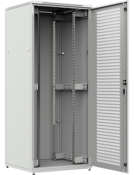 Шкаф телекоммуникационный напольный ШТНП-42U-800-800-ПП-RAL7035, изображение 2 Шкаф телекоммуникационный напольный ШТНП-42U-800-800-ПП-RAL7035, изображение 2