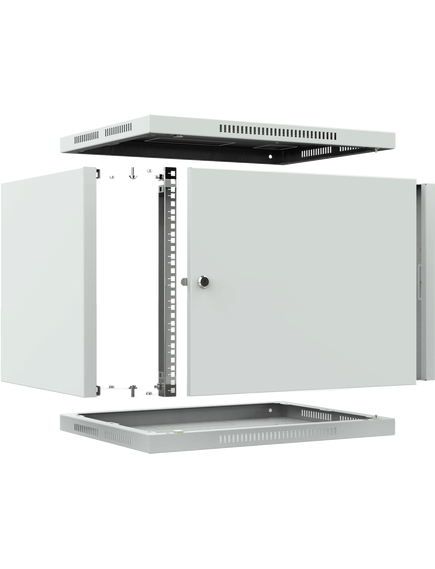 Шкаф телекоммуникационный настенный ШТНС-9U-600-650-М-RAL7035, изображение 5 Шкаф телекоммуникационный настенный ШТНС-9U-600-650-М-RAL7035, изображение 5