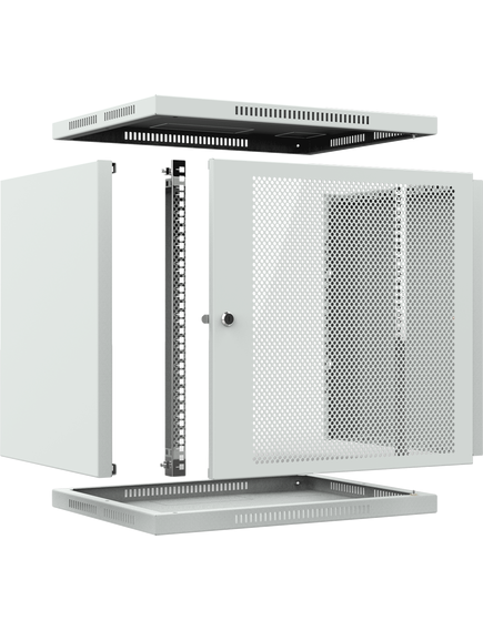 Шкаф телекоммуникационный настенный ШТНС-12U-600-350-П-RAL7035, изображение 5 Шкаф телекоммуникационный настенный ШТНС-12U-600-350-П-RAL7035, изображение 5