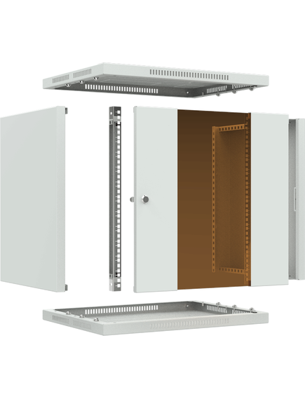 Шкаф телекоммуникационный настенный ШТНС-12U-600-450-С-RAL7035, изображение 5 Шкаф телекоммуникационный настенный ШТНС-12U-600-450-С-RAL7035, изображение 5