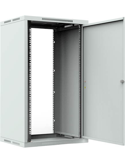 Шкаф телекоммуникационный настенный ШТНС-18U-600-350-М-RAL7035, изображение 2 Шкаф телекоммуникационный настенный ШТНС-18U-600-350-М-RAL7035, изображение 2