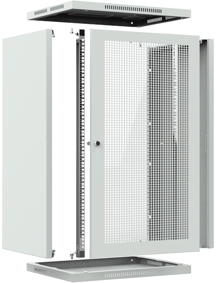 Шкаф телекоммуникационный настенный ШТНС-18U-600-350-П-RAL7035, изображение 5 Шкаф телекоммуникационный настенный ШТНС-18U-600-350-П-RAL7035, изображение 5