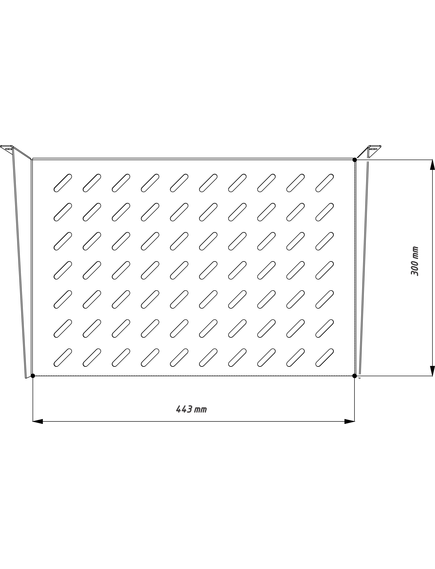 Полка телекомуникационная консольная ТП-К-2U-300, изображение 2