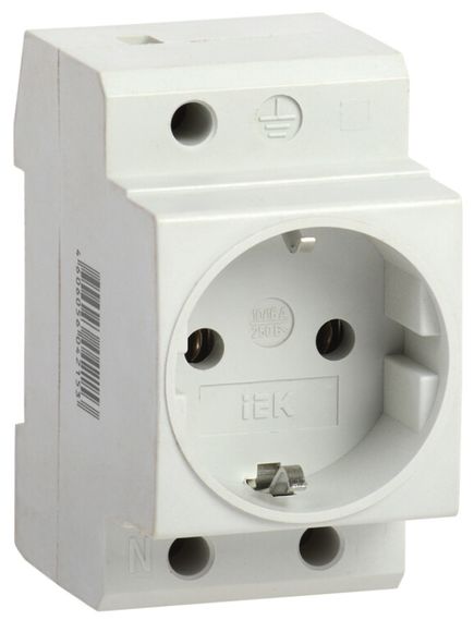 Розетка на DIN-рейку с заземлением контактов РАр 10-3-ОП MRD10-16 IEK Розетка на DIN-рейку с заземлением контактов РАр 10-3-ОП MRD10-16 IEK