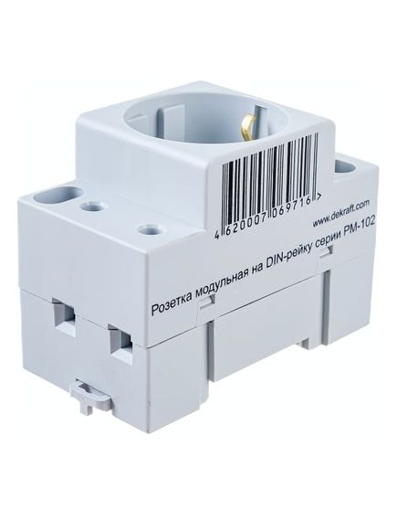 Розетка на DIN-рейку РМ-102, 16А, 220В DEKraft, изображение 2