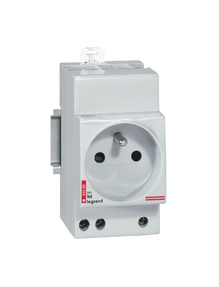 Розетка на DIN-р 2К+З с ключом, изображение 2 Розетка на DIN-р 2К+З с ключом, изображение 2